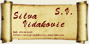 Silva Vidaković vizit kartica